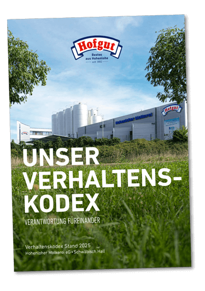 Cover des Verhaltenskodex der Hohenloher Molkerei